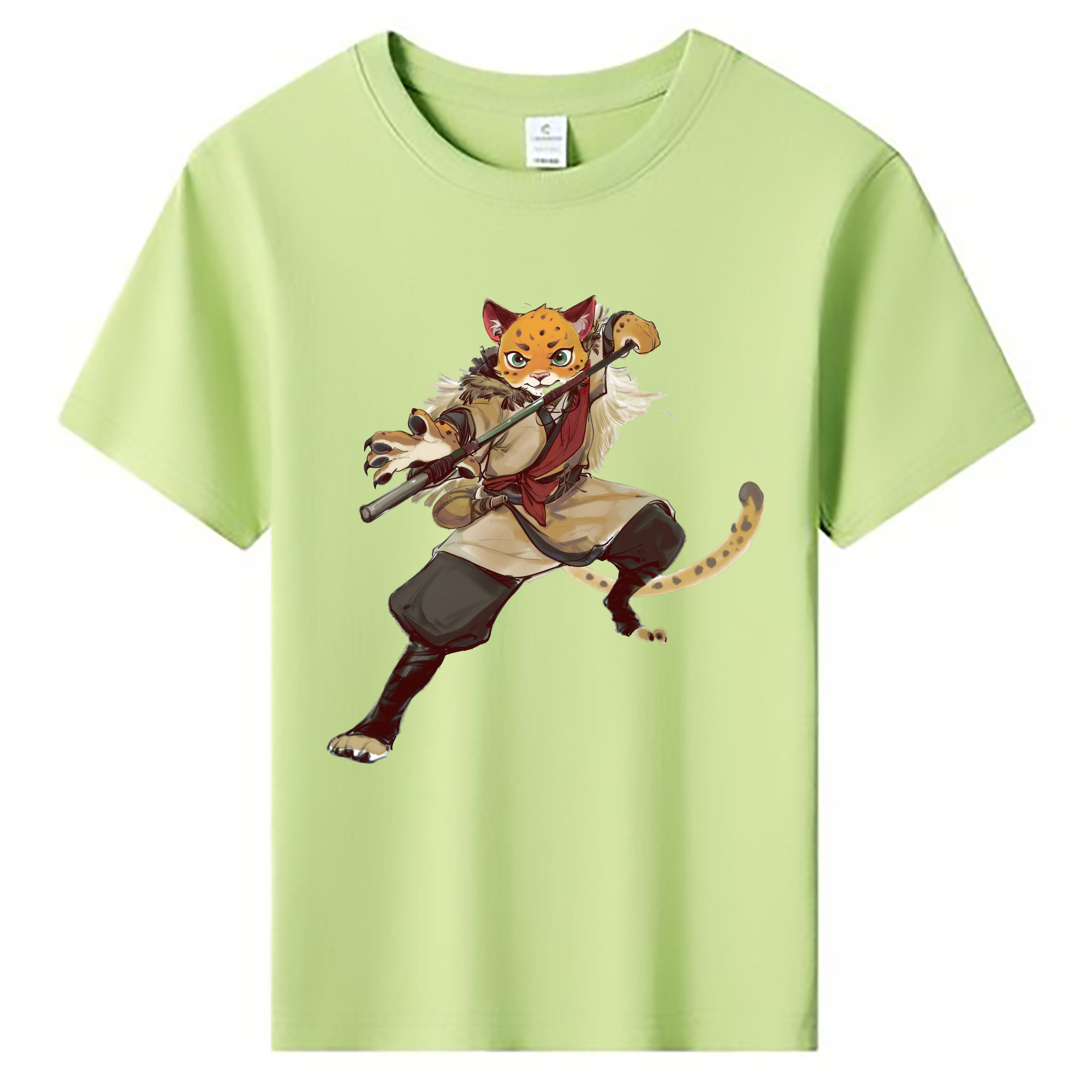 （画像用） Ne Zha 2 ナタ 魔童の大暴れ 綿100％キッズTシャツ（フロントプリント）